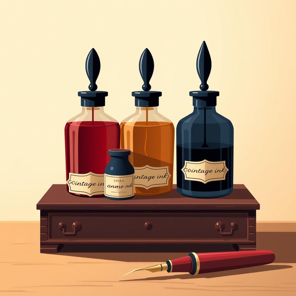 vintage fountain pen ink