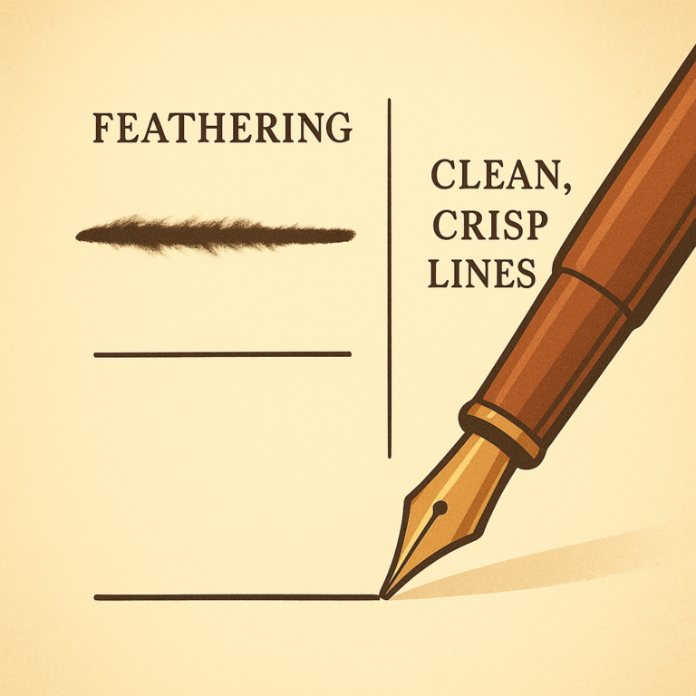 fountain pen bleeding feathering